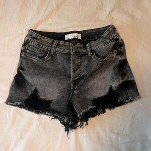 Mini distressed black denim/jean shorts!